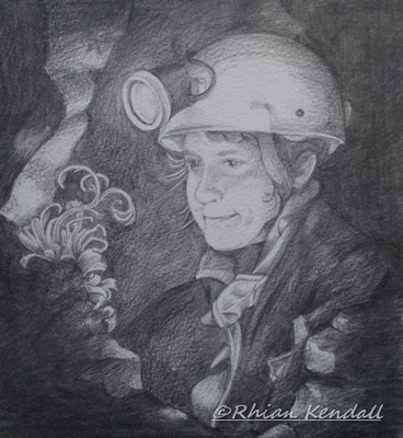 Self Portrait of Rhian in Caving gear