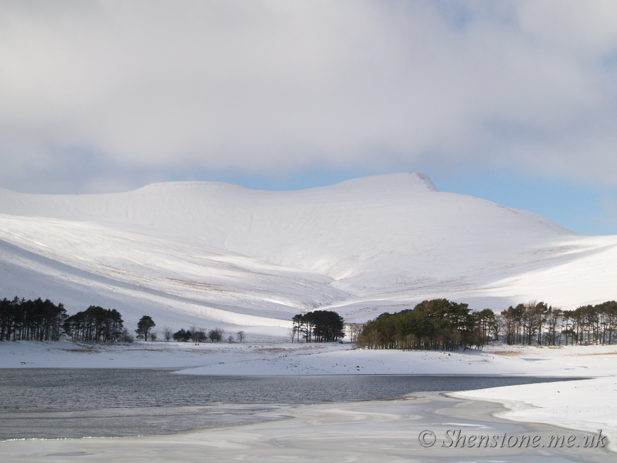 Pen y Fan and Corn Ddu from Upper Neuadd Reservoir