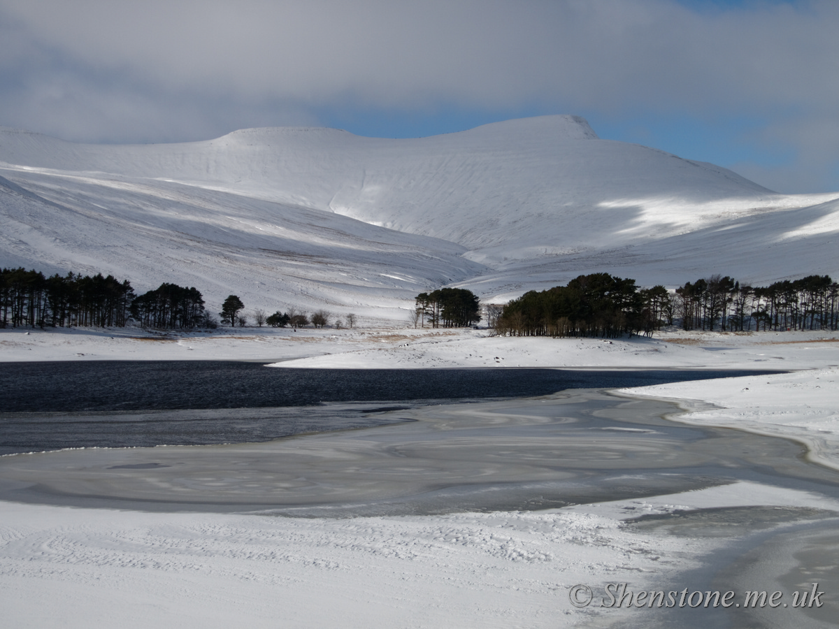 Pen y Fan and Corn Ddu from Upper Neuadd Reservoir