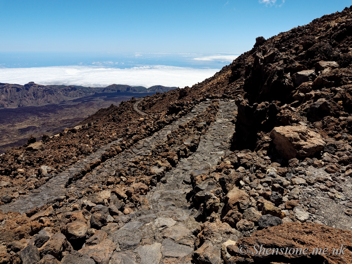 Las Canadas caldera: The devil's cauldron from Mount Teide / Pico del Teide