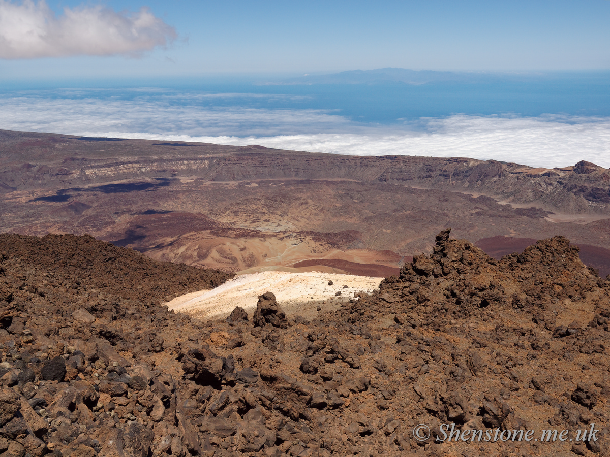 Las Canadas caldera: The devil's cauldron from Mount Teide / Pico del Teide