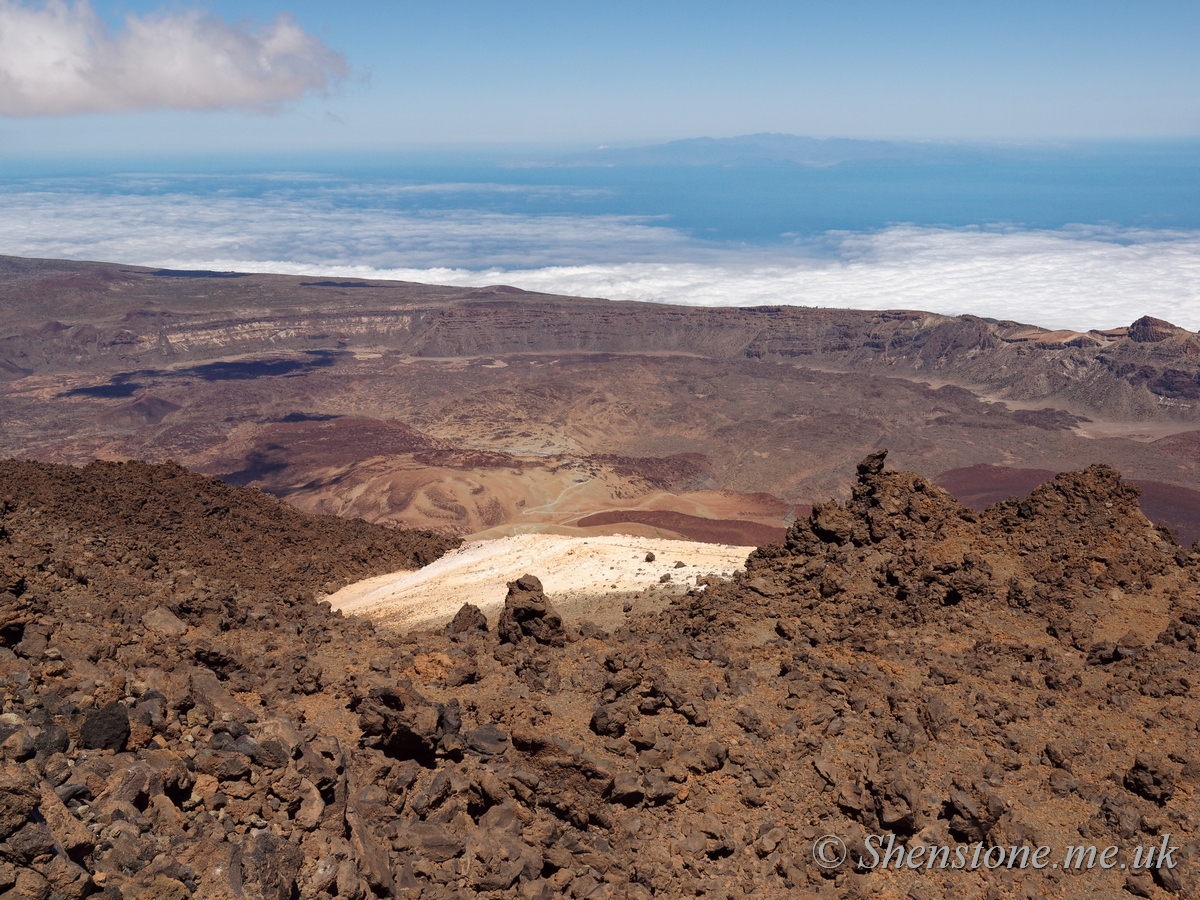 Las Canadas caldera: The devil's cauldron from Mount Teide / Pico del Teide