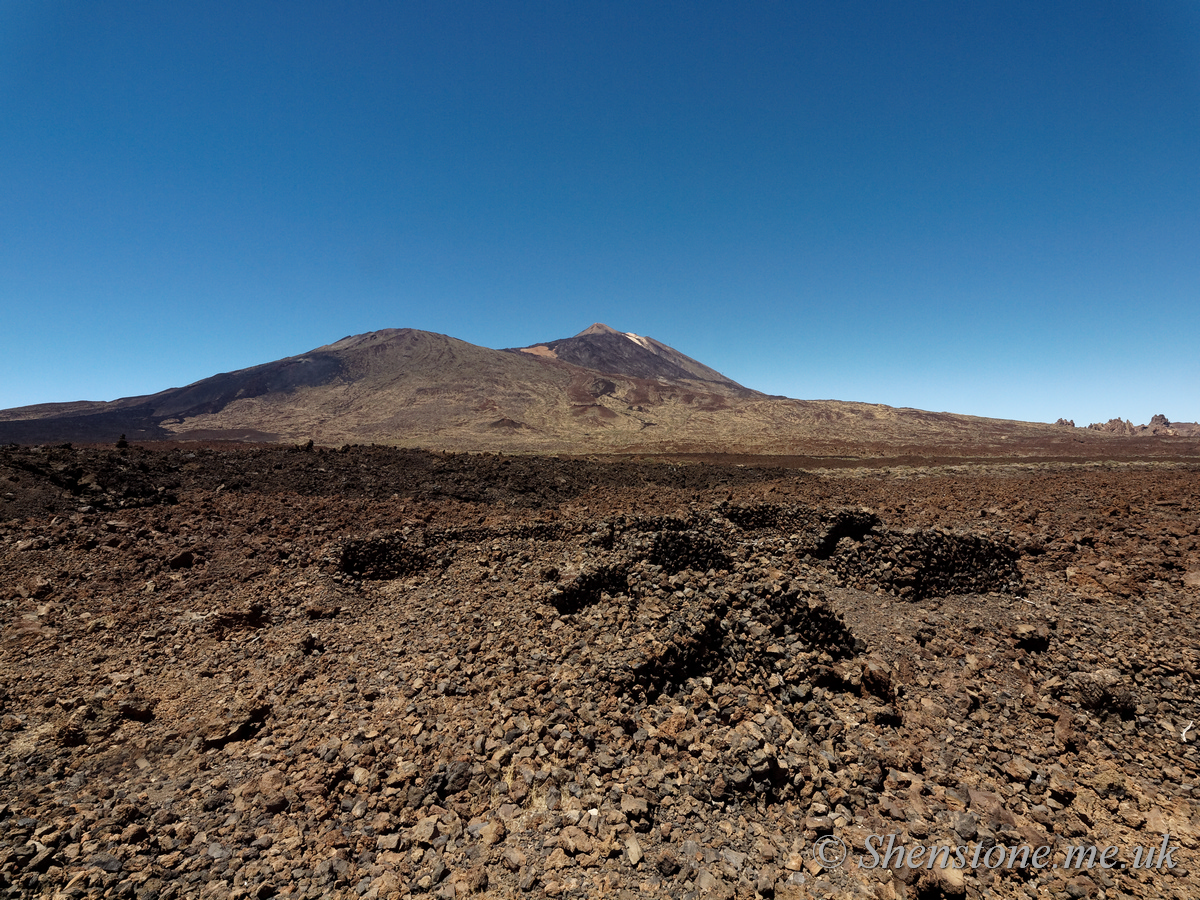 Mount Teide from Las Canadas caldera: The devil's cauldron