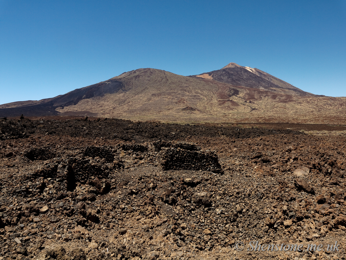 Mount Teide from Las Canadas caldera: The devil's cauldron