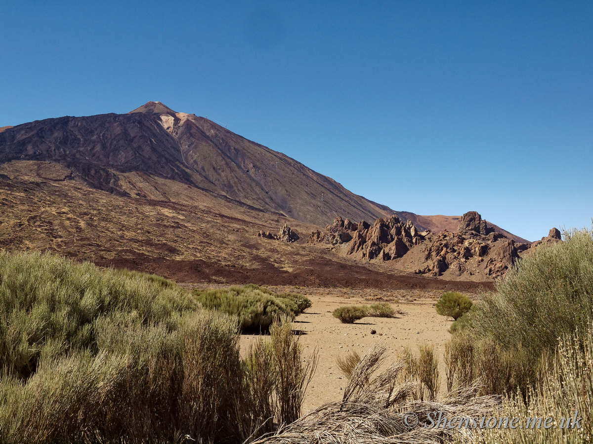 Mount Teide from Las Canadas caldera: The devil's cauldron