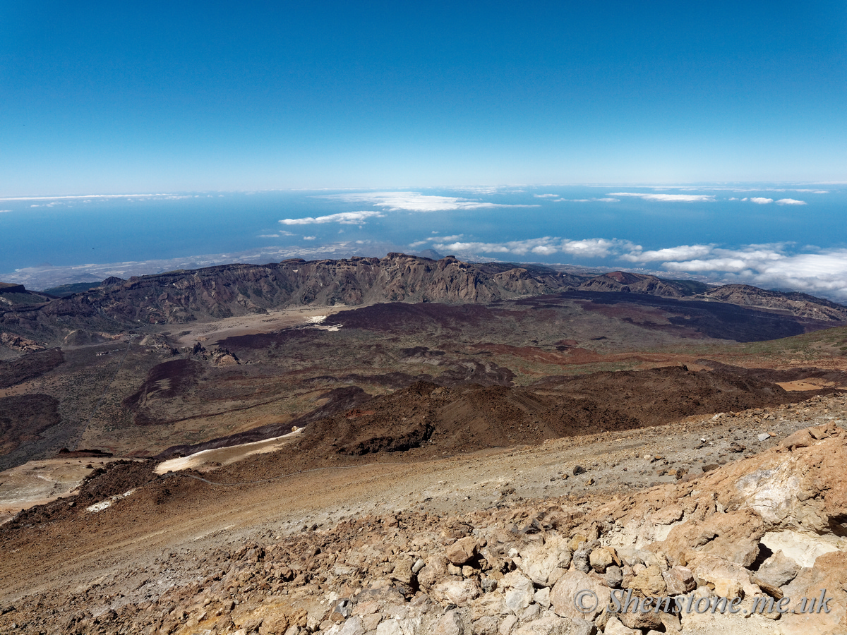 Las Canadas caldera: The devil's cauldron from Mount Teide 