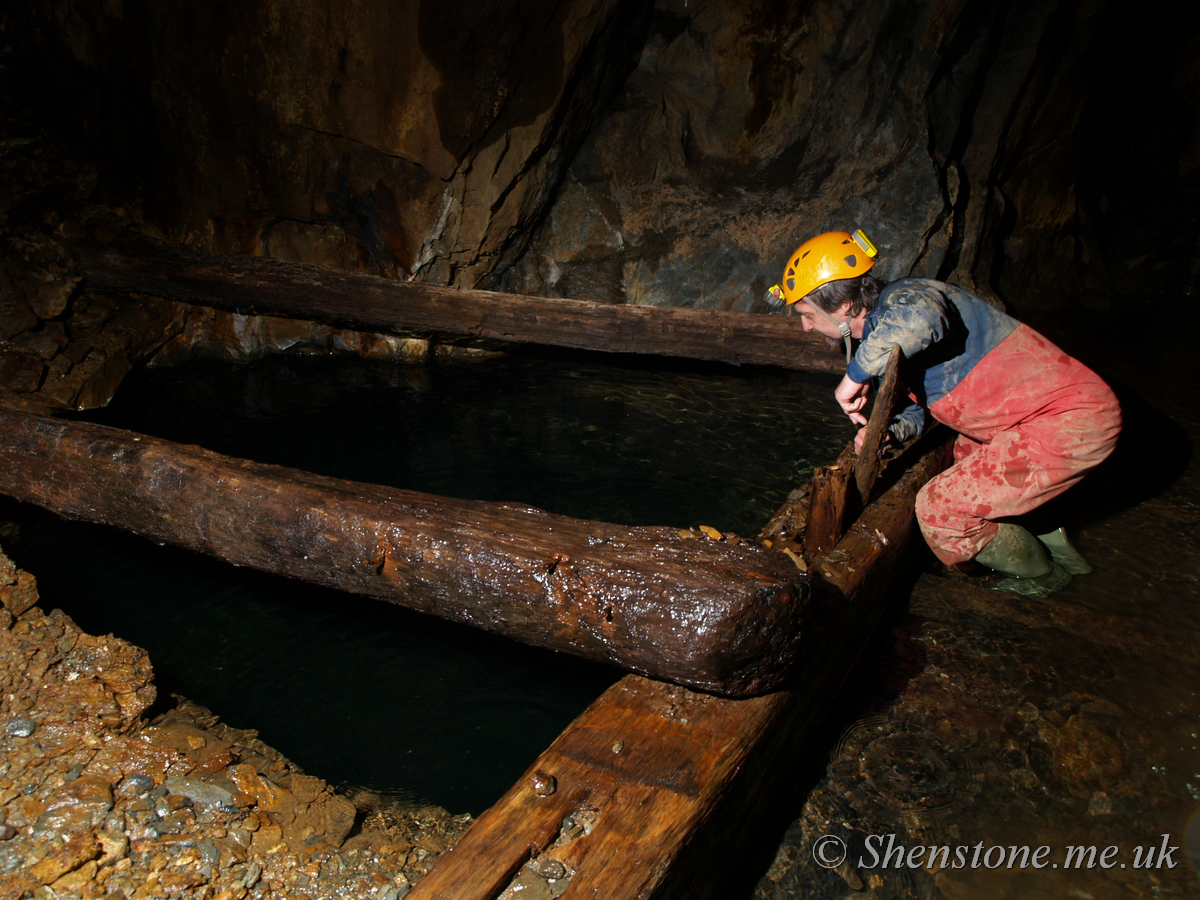 Flooded East Bonser Shaft, Coniston Copper Mines, Cumbria, UK