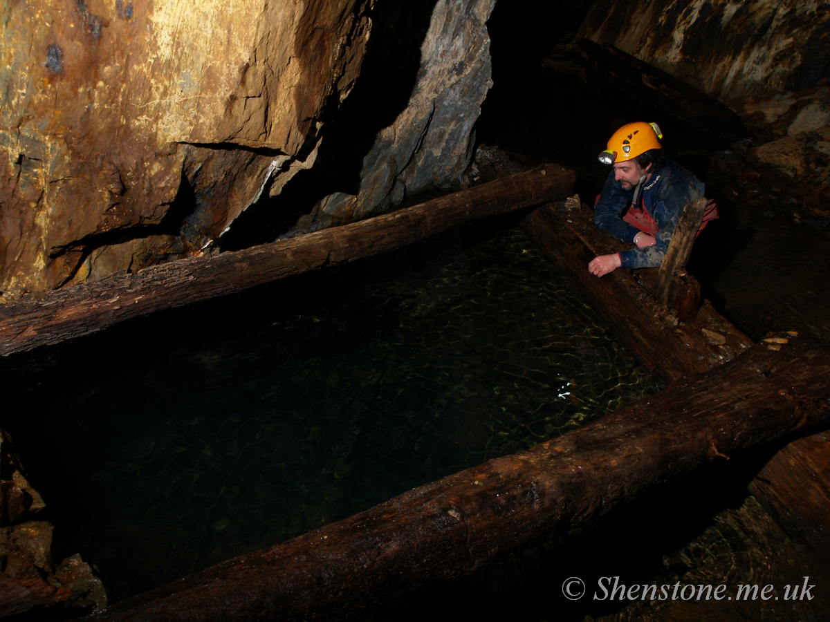 Flooded East Bonser Shaft, Coniston Copper Mines, Cumbria, UK
