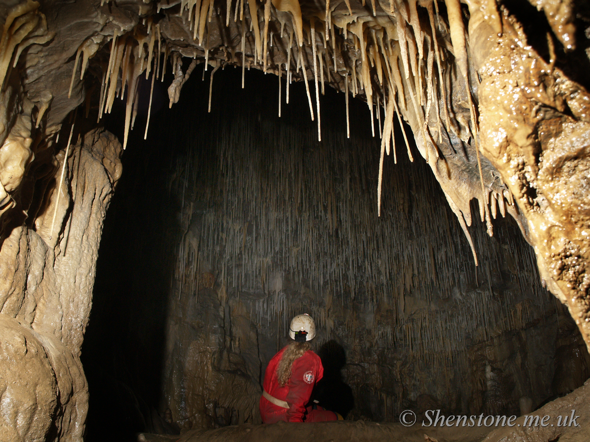 Chris Day in Ogof Craig y Fynnon (Rock and Fountain Cave), Wales, UK